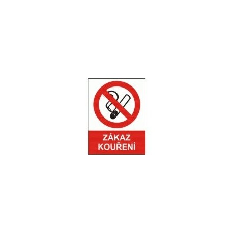 Zákaz kouření 210x297 mm - plast